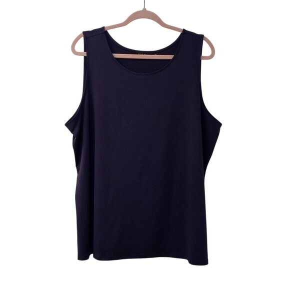 Iman: 3-Piece Blue-Green Floral Pant Set, Size 2X (Duster, Tank & Pull-On Pants) - Picture 5 of 15